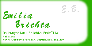 emilia brichta business card